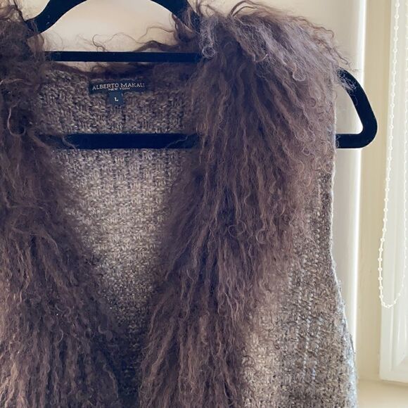 Alberto Makali Womens Fur Cardigan - Picture 5 of 7